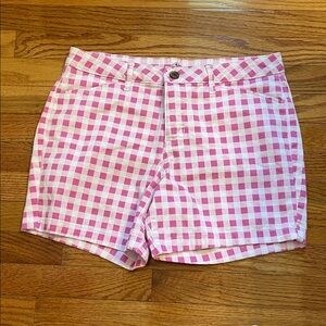 St. John's Bay Pink Gingham Shorts Women's 10